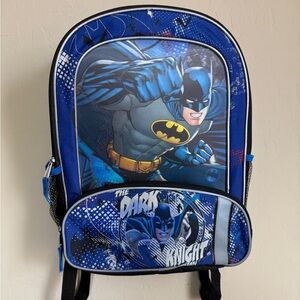 Batman Senior Backpack Full Size Kid Cartoon DC Character Blue Black Hologram